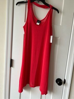 NWT - Bright Red Sleeveless Swim Coverup by CoverME